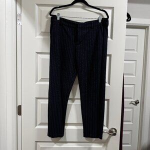 Liverpool Navy Pinstripe Stretch Pant with Pockets in size 14/32